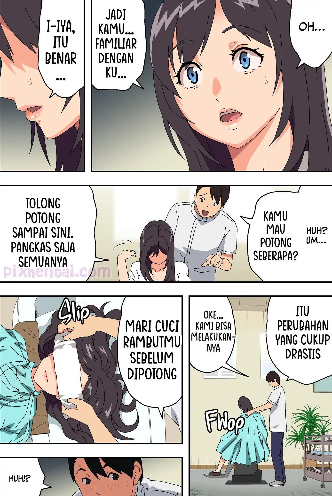 Komik hentai xxx manga sex bokep Barber Shop Fuck Tukang Cukur Rambut Terangsang Body Janda Cantik 11