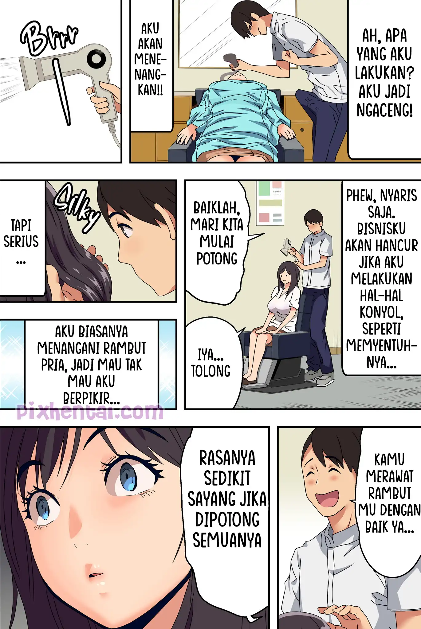 Komik hentai xxx manga sex bokep Barber Shop Fuck Tukang Cukur Rambut Terangsang Body Janda Cantik 14