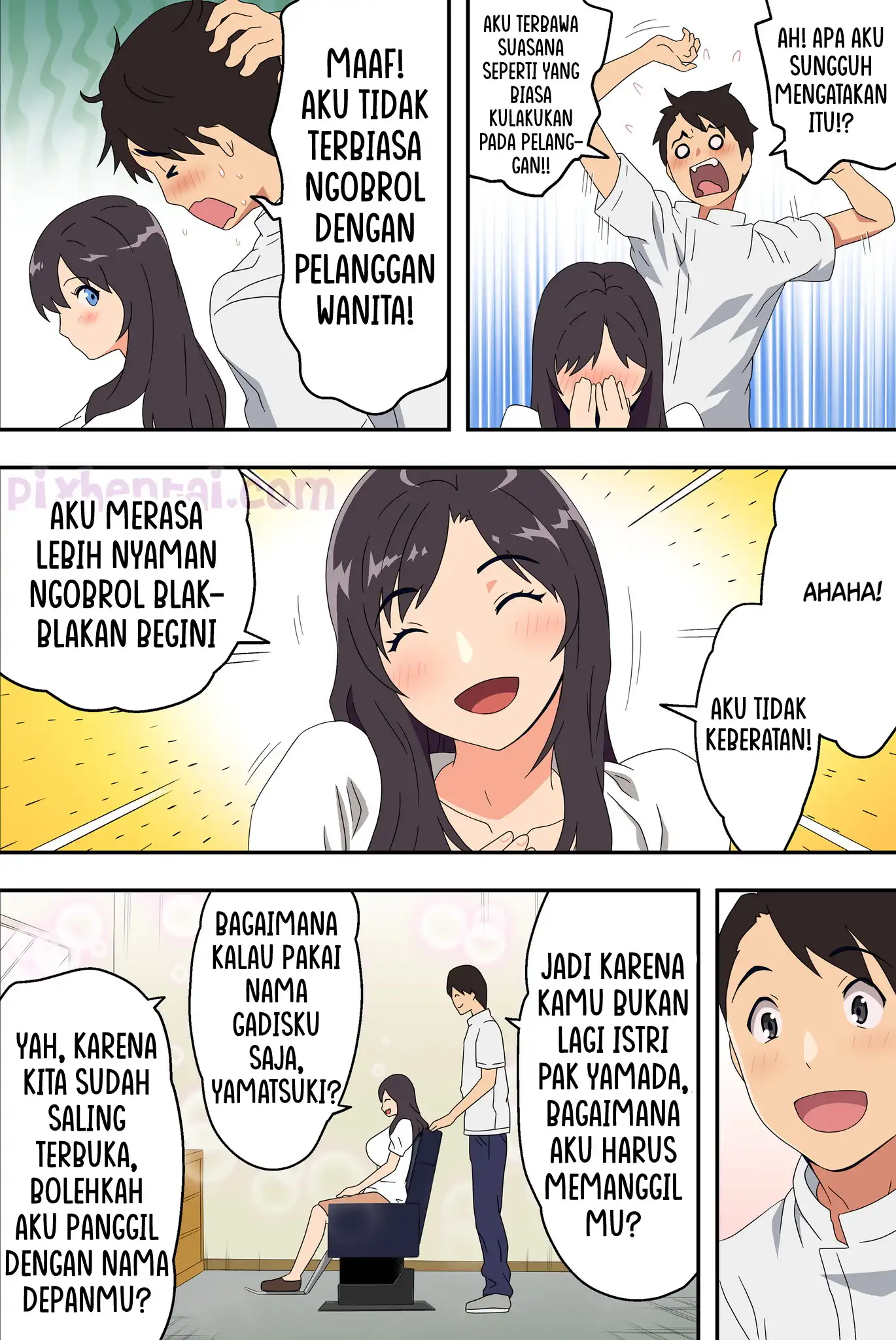 Komik hentai xxx manga sex bokep Barber Shop Fuck Tukang Cukur Rambut Terangsang Body Janda Cantik 19