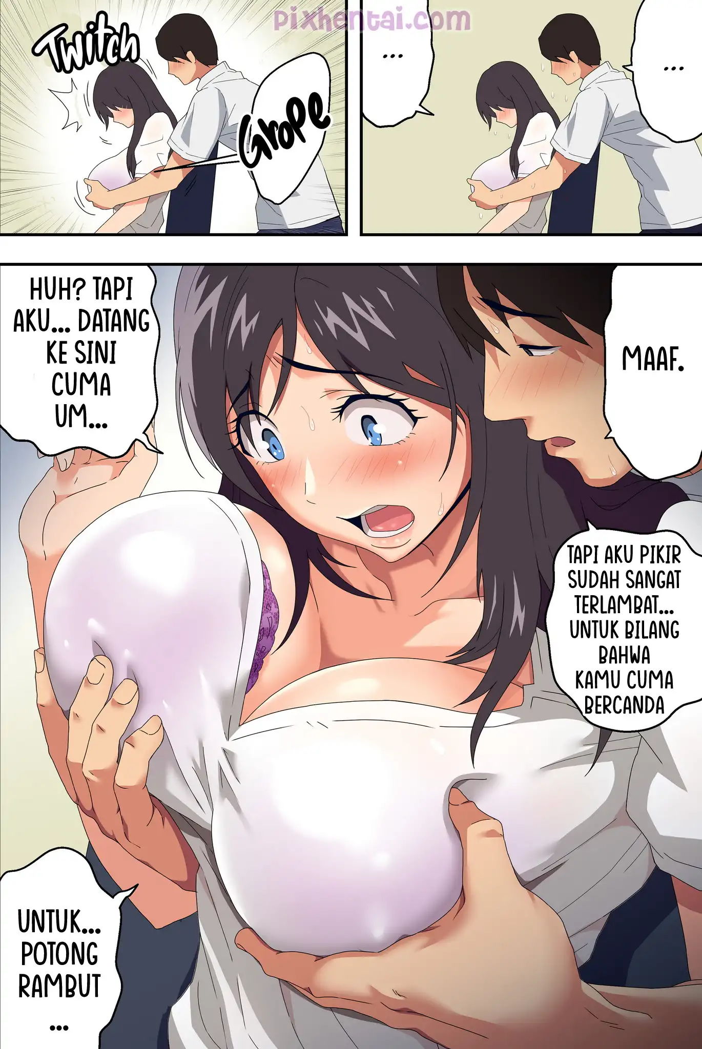 Komik hentai xxx manga sex bokep Barber Shop Fuck Tukang Cukur Rambut Terangsang Body Janda Cantik 24