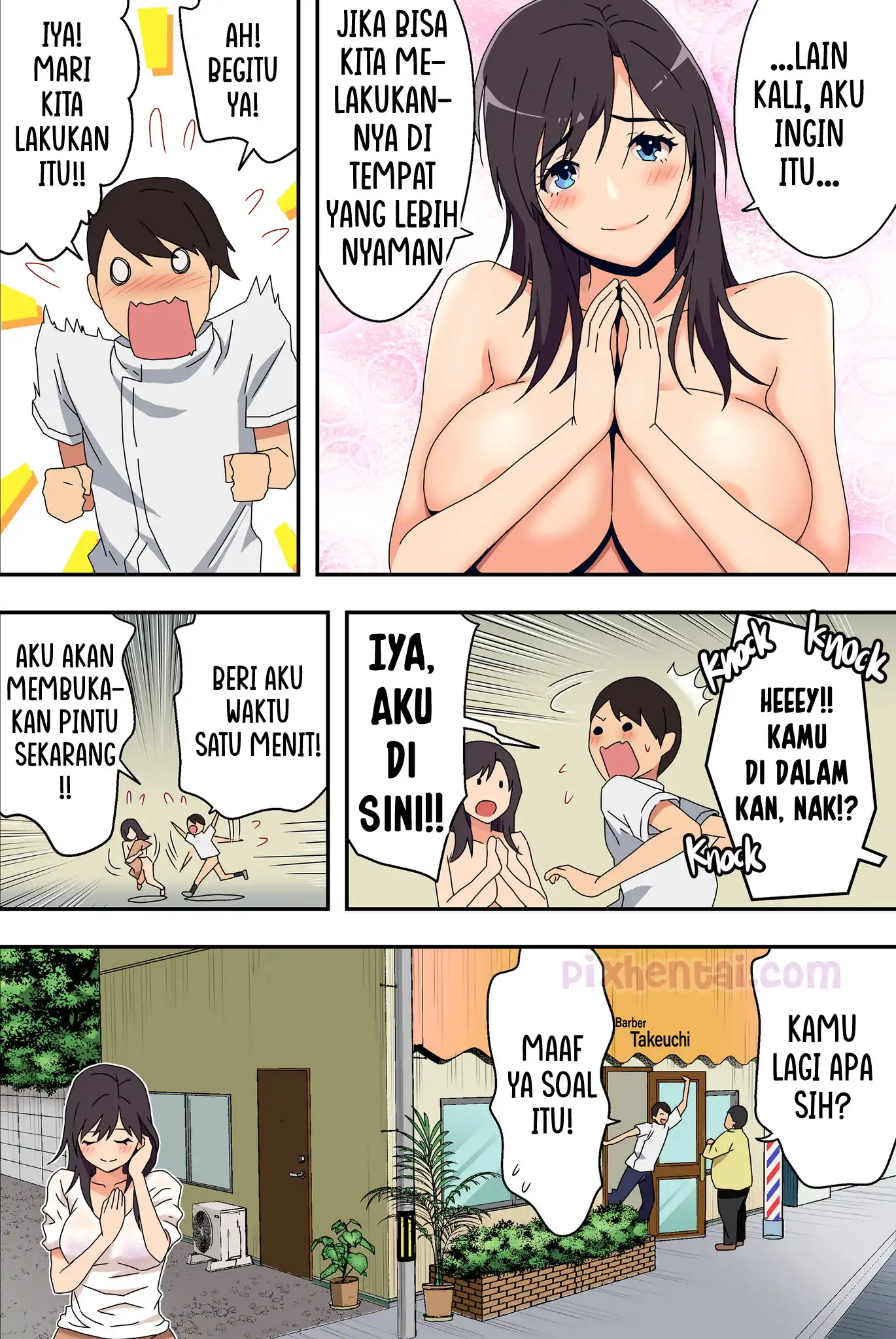 Komik hentai xxx manga sex bokep Barber Shop Fuck Tukang Cukur Rambut Terangsang Body Janda Cantik 63