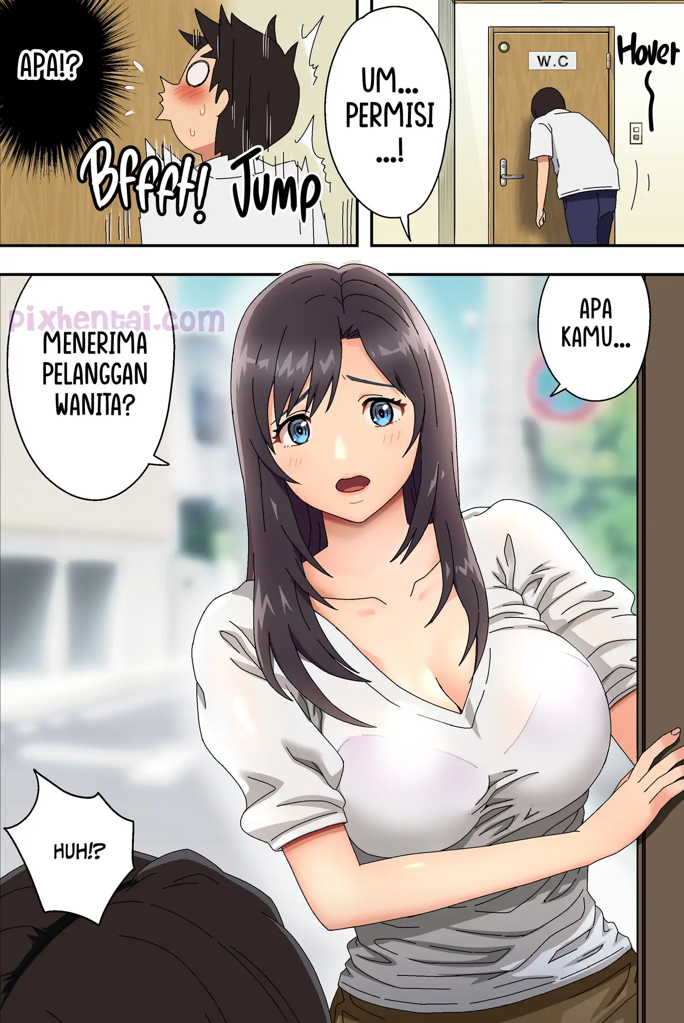 Komik hentai xxx manga sex bokep Barber Shop Fuck Tukang Cukur Rambut Terangsang Body Janda Cantik 7