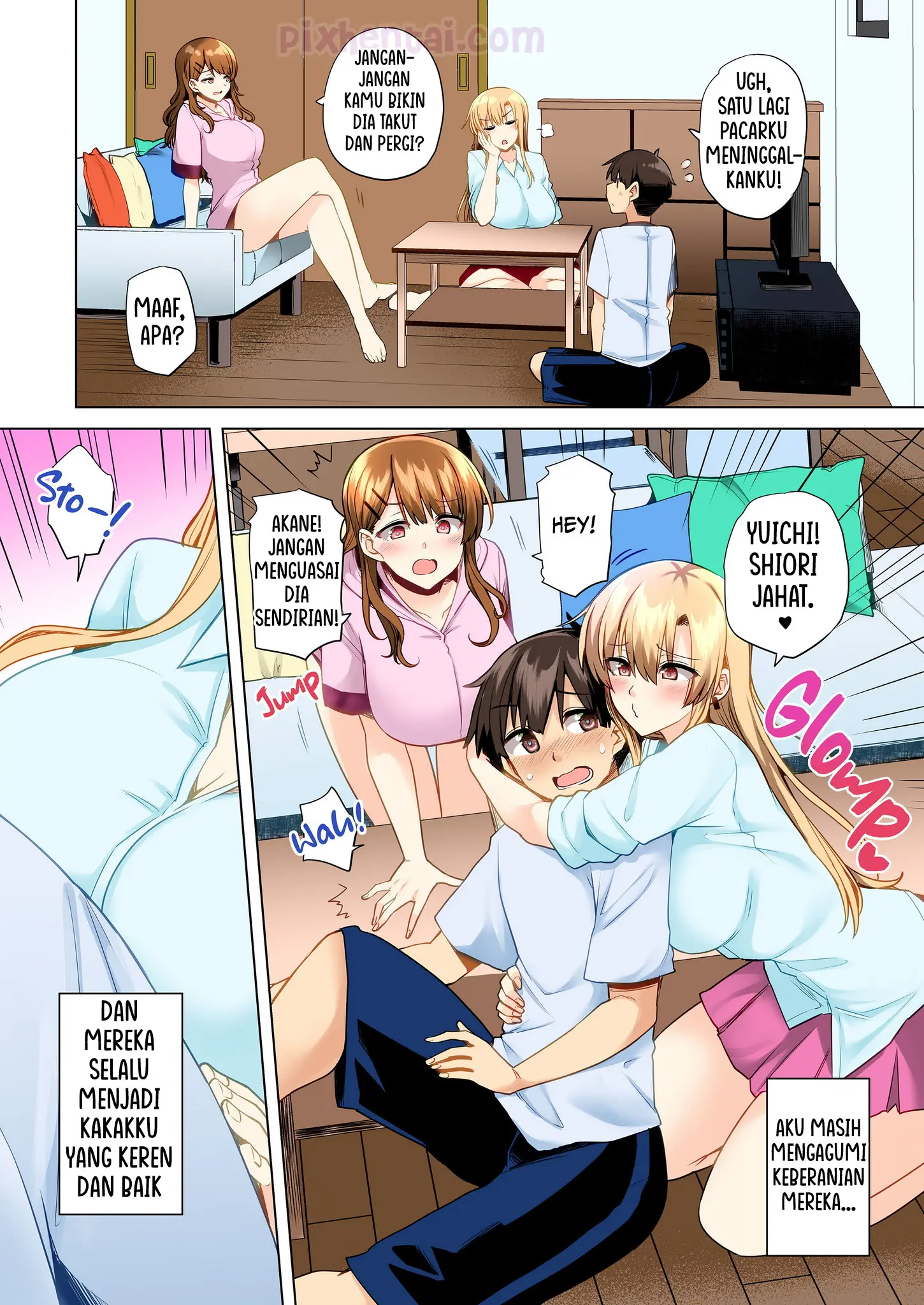 Komik hentai xxx manga sex bokep Growing Up with Gyaru Sisters 3