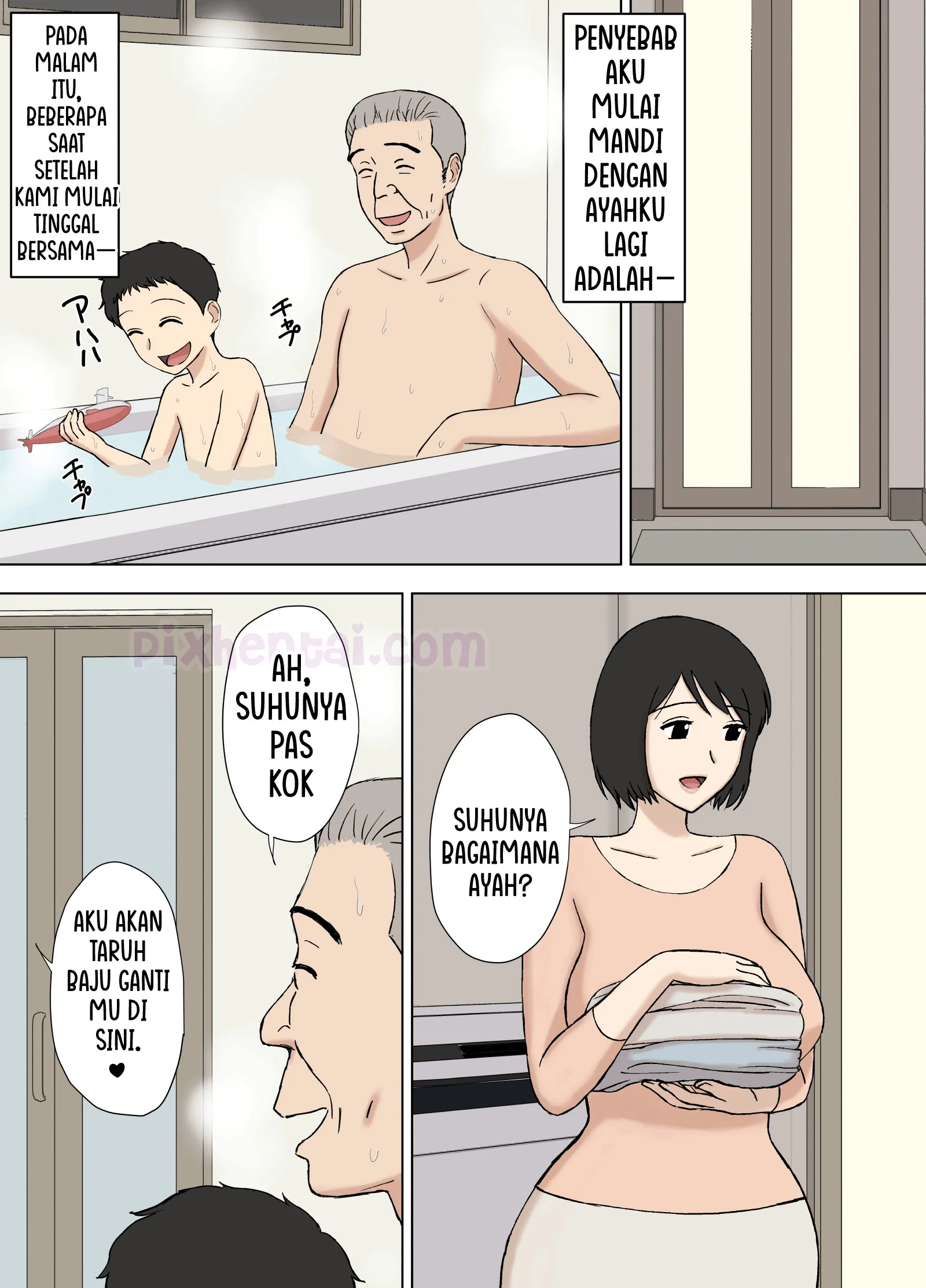 Komik hentai xxx manga sex bokep My Wife Still Bathes With Her Father part 2 2