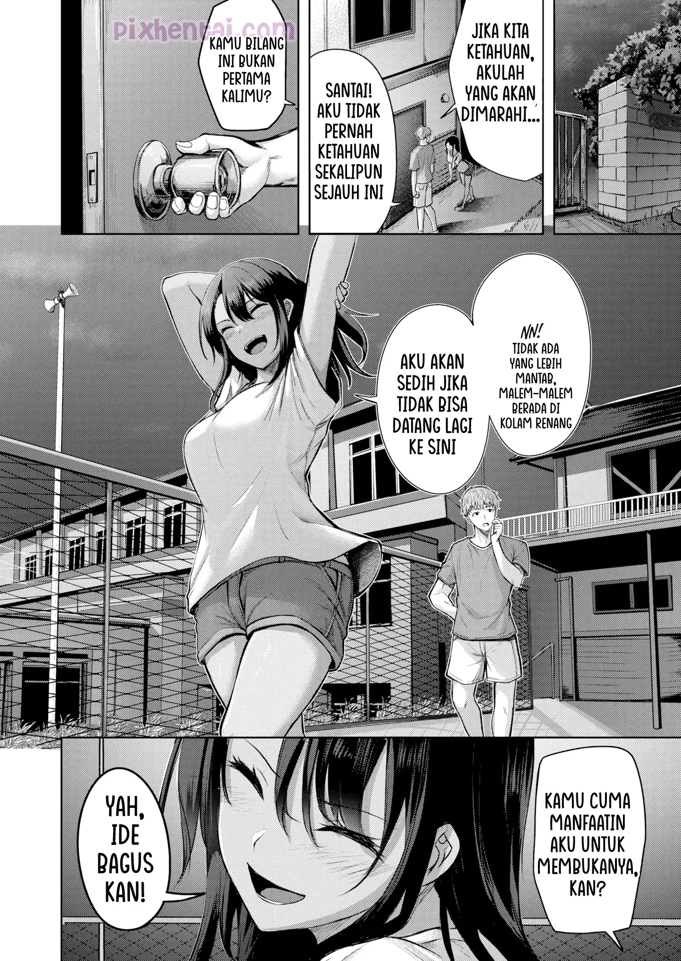 Komik hentai xxx manga sex bokep Your Marks Malam Hari Basah Basahan dengan Pacar di Kolam Renang Sekolah 4