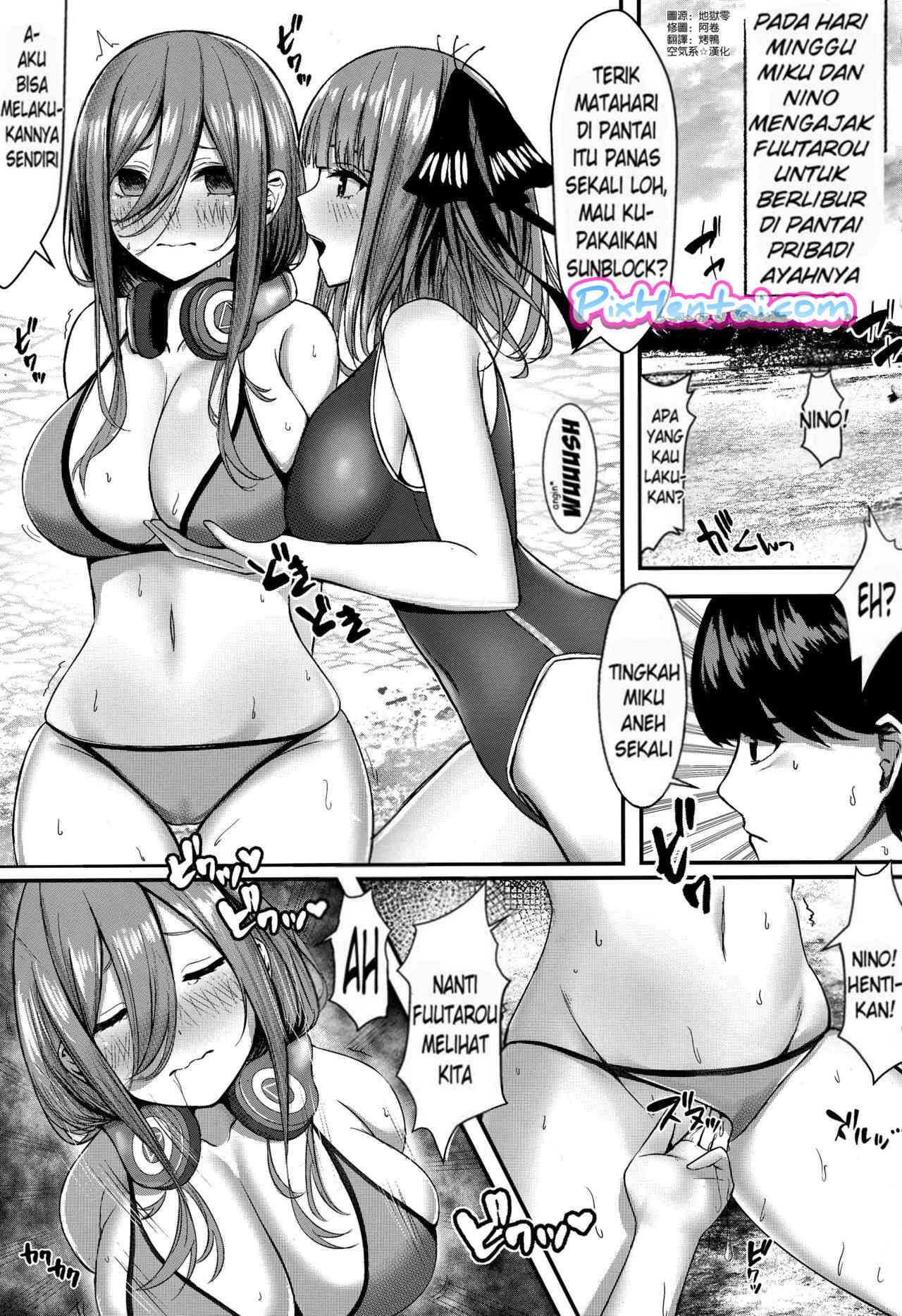 Komik hentai xxx manga sex bokep Dua Cewek Kembar Sange di Pantai 2